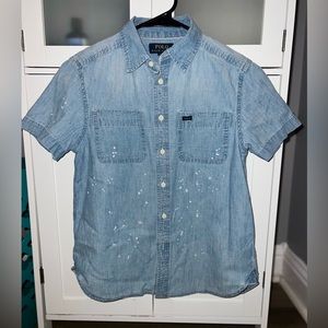 Denim Polo By Ralph Lauren Boys Short Sleeve Shirt